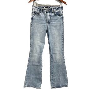 Kut From The Kloth Ana High Rise Fab Ab Flare Jeans Womens 2 Blue Denim Retro